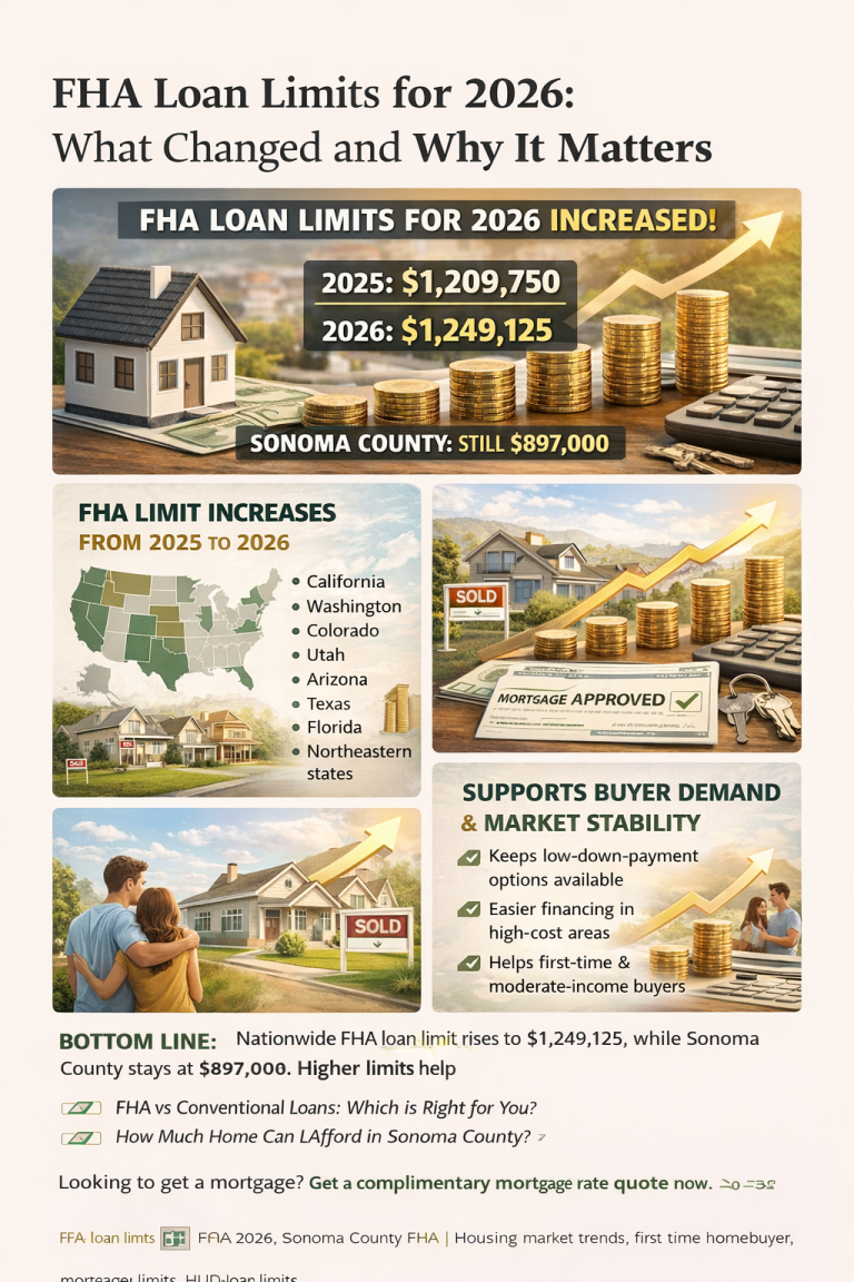 Illustration showing rising FHA loan limits and home prices nationwide in 2026